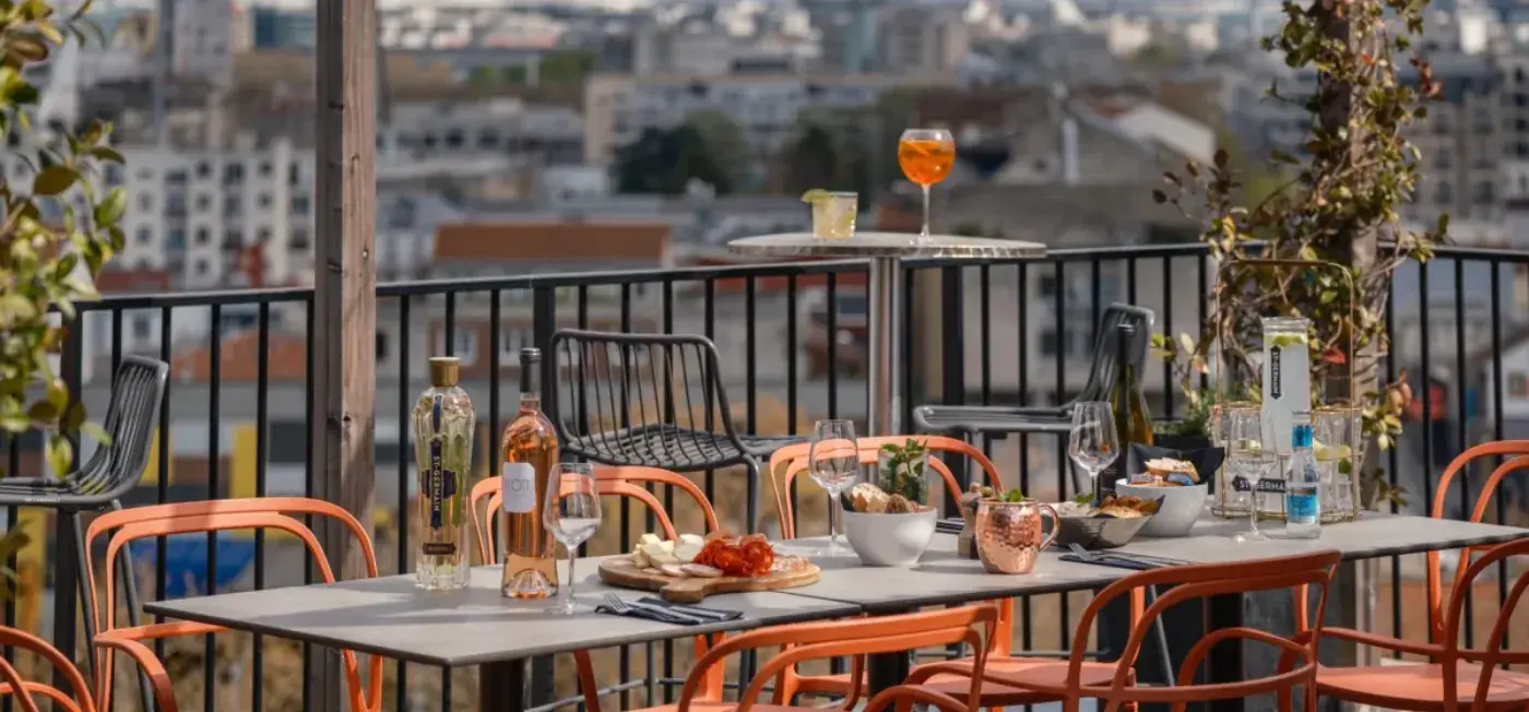 Rooftop view of The Originals Boutique Maison Montmartre Hotel Paris, France